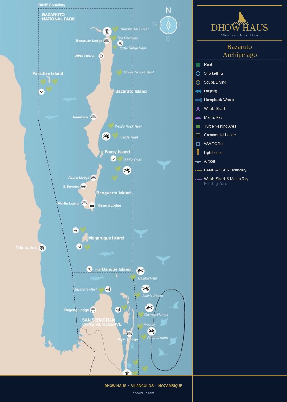 Bazaruto Archipelago Map